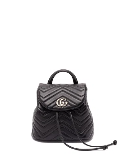 Gucci `gg Marmont` Handbag In Black