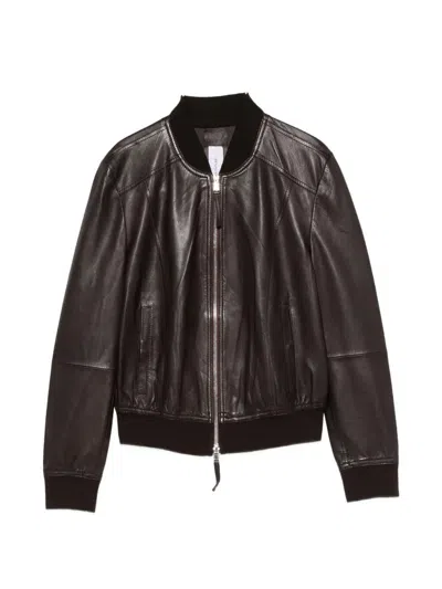 Bully Panelled Lambskin Jacket In Brown