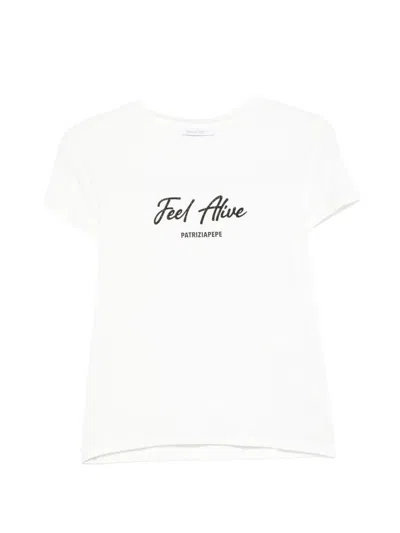 Patrizia Pepe Logo-print T-shirt In White