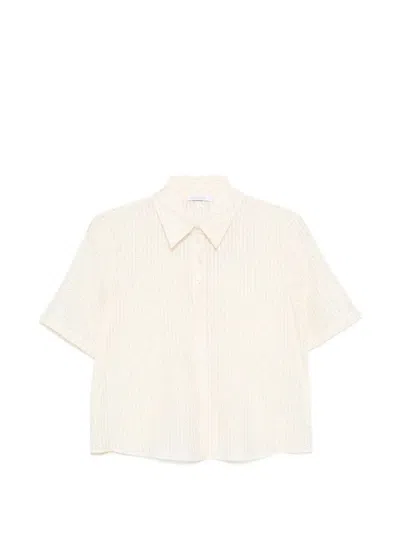 Patrizia Pepe Striped-pattern Shirt In Neutral
