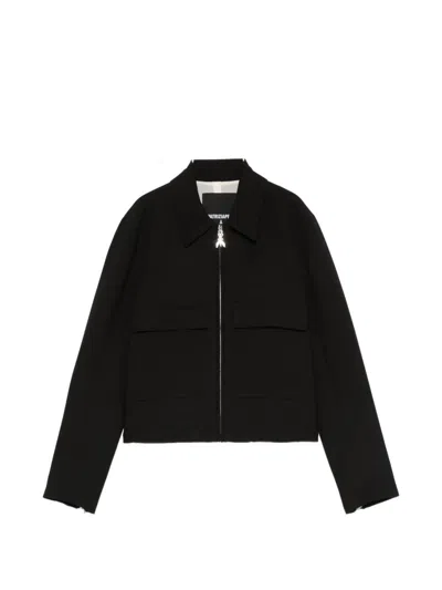 Patrizia Pepe Twill Sporty Jacket In Black