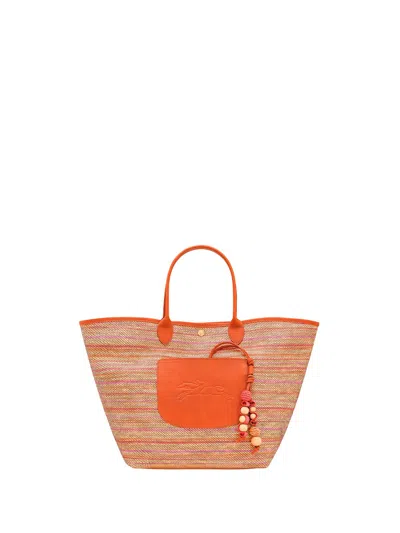 Longchamp `le Panier Pliage` Large Basket Bag In Multi