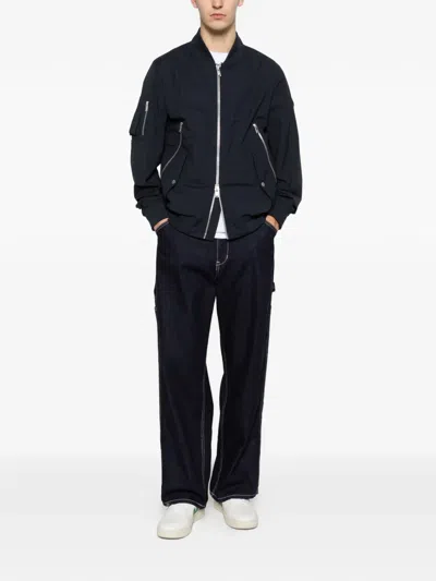 拉链口袋飞行员夹克