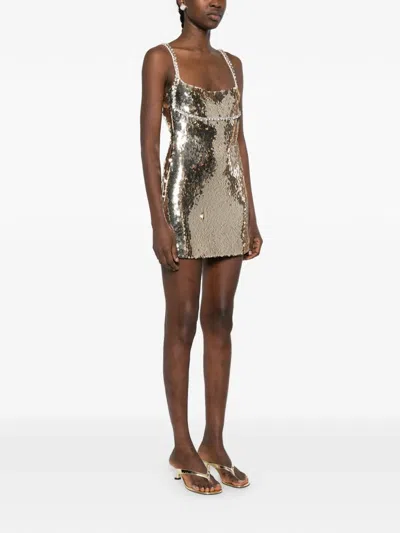 亮片饰带连衣裙