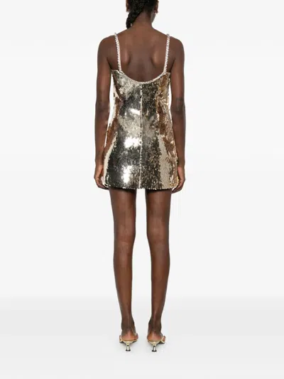 亮片饰带连衣裙