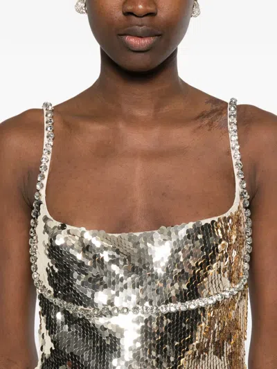 亮片饰带连衣裙