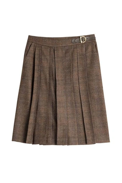 Ferragamo Knee Length Skirt In Brown