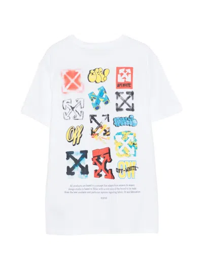 Off-white Print-detail T-shirt In White