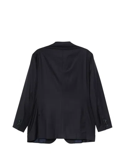 Kiton Button Suit In Blue