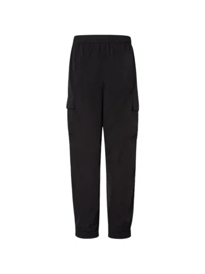 Fendi Straight Trousers Elastic Waistband Cargo Pockets In Black