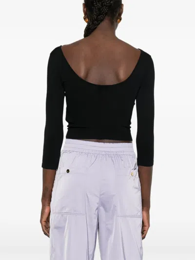 Elisabetta Franchi Logo-plaque Sweater In Black