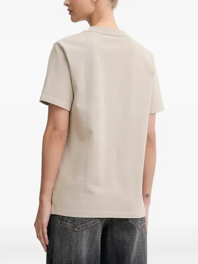 Miss Sixty Embroidered T-shirt In Neutral