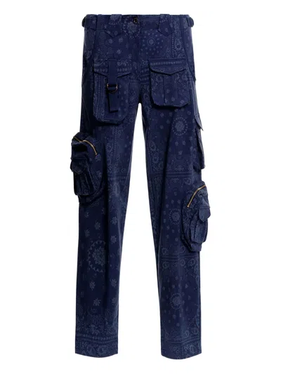 LISINA 佩斯理印花工装口袋长裤