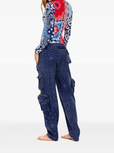 LISINA 佩斯理印花工装口袋长裤