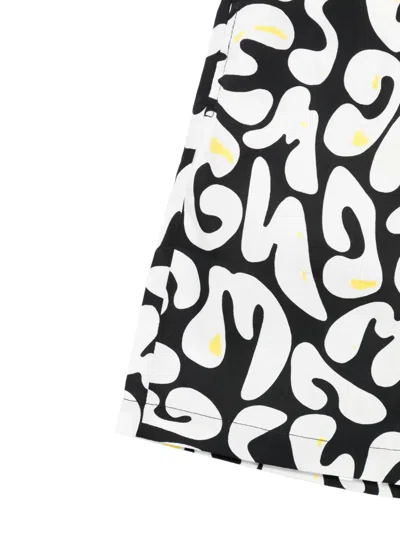 Msgm Logo-print Shorts In Black