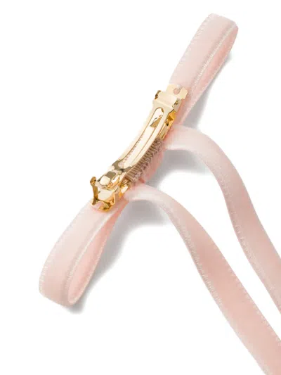 Prada Velvet Hair Clip In Pink