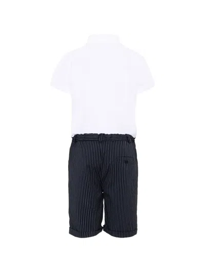 Patachou Pinstripe Formal Trouser Set In Blue