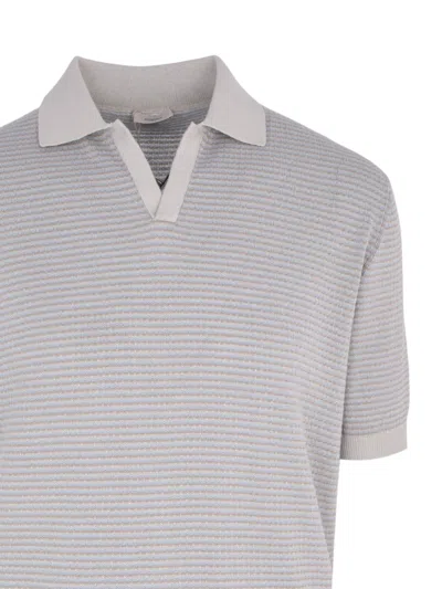 条纹针织POLO衫