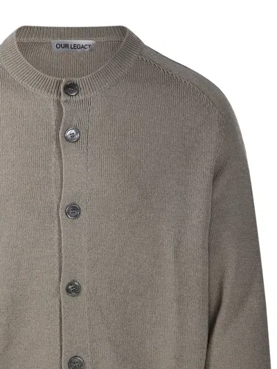 Our Legacy Cardigan Crew Neck Long Sleeves Knitwear In Gray
