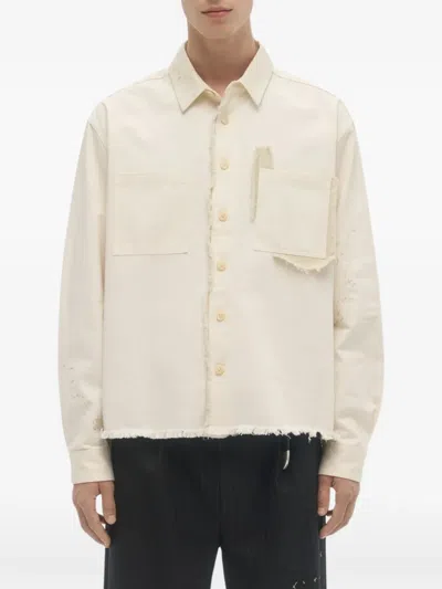 SLEAZER 短款磨损边夹克式衬衫