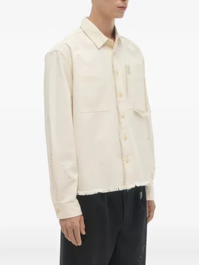 SLEAZER 短款磨损边夹克式衬衫