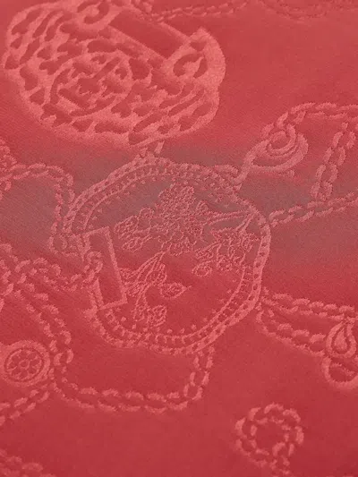 Shanghai Tang Patterned Scarf In Red