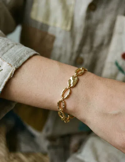 Skf The Lilia Open Link Necklace In Gold