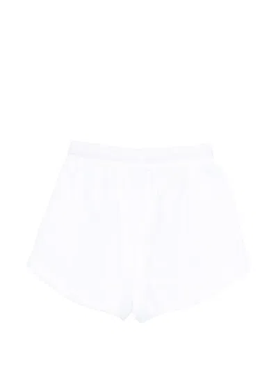Msgm Logo Shorts In White