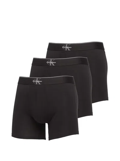 Calvin Klein Logo-detail Boxers (set Of Three) In Black