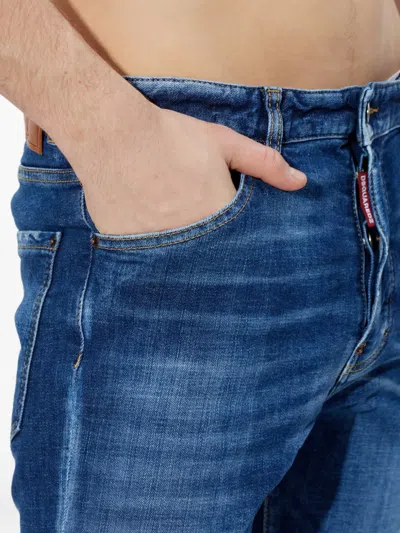 Dsquared2 Distressed Jeans In Blue