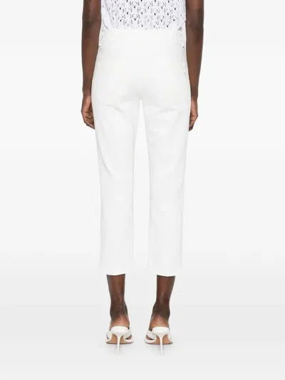 Dondup Buttoned Denim Jeans In White