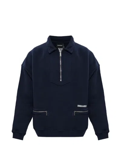 Dsquared2 Long-sleeved Sweatshirt In Blue