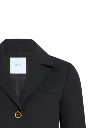 Patou Short Tailored Jacket In Black
