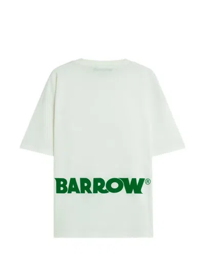 Barrow Logo Print Loose T-shirt In Green