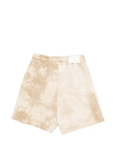 Msgm Tie-dye Drawstring Shorts In Multi