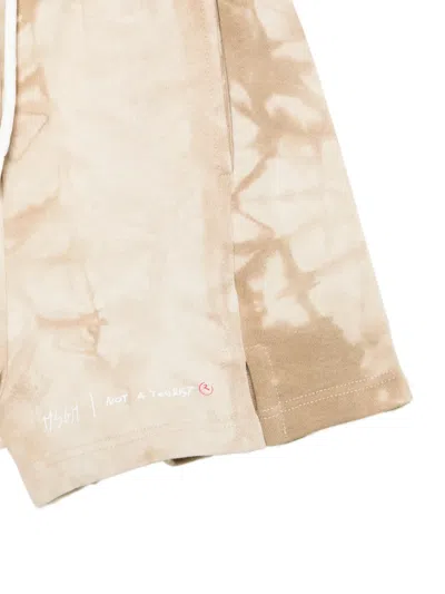 Msgm Tie-dye Drawstring Shorts In Multi