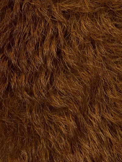 Prada Shearling Collar In Brown