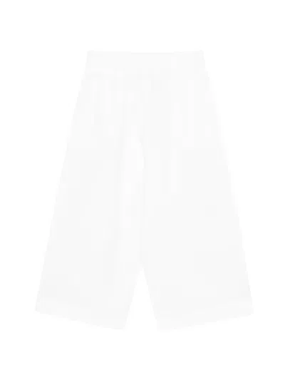 Msgm Logo-detail Trousers In White