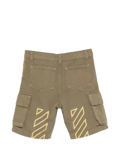 Off-white Belt-loop Pocket Shorts In Brown
