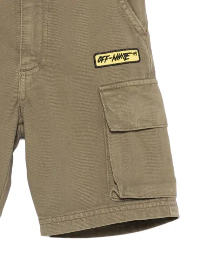 Off-white Belt-loop Pocket Shorts In Brown
