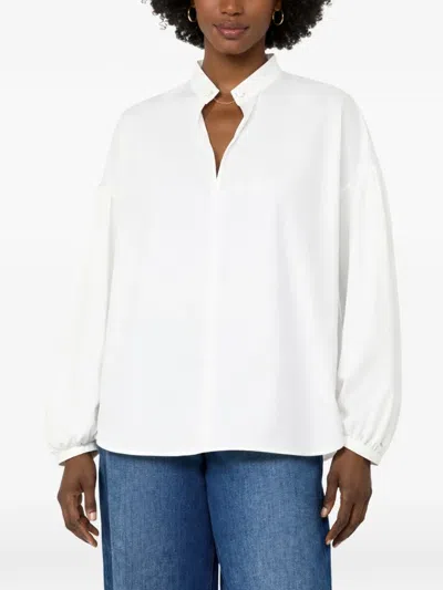 Max Mara Lantern-sleeve Blouse In White