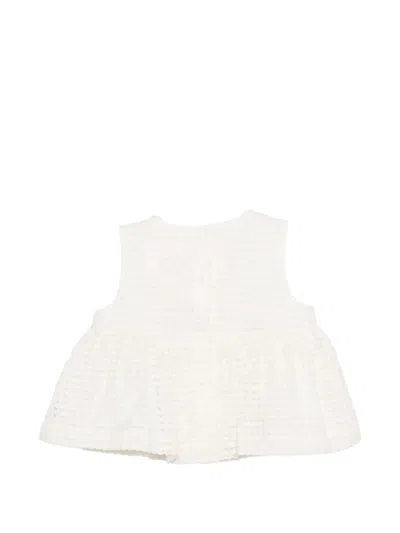 Simonetta Textured Top In White