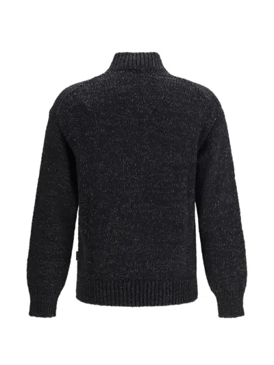 Laminar Half-zip Wool-blend Sweater In Black