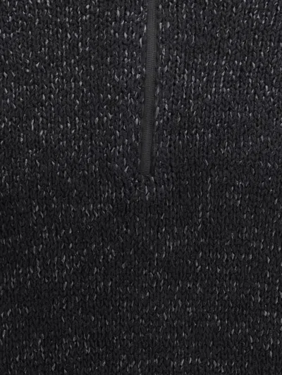 Laminar Half-zip Wool-blend Sweater In Black