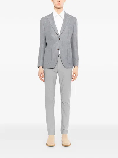 Eleventy Patch-pocket Jacket In Gray