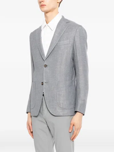 Eleventy Patch-pocket Jacket In Gray