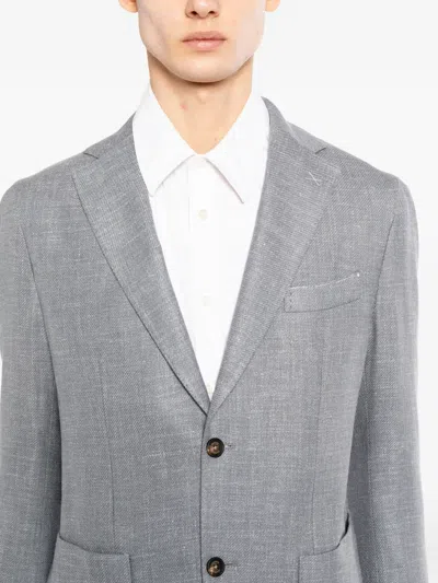 Eleventy Patch-pocket Jacket In Gray