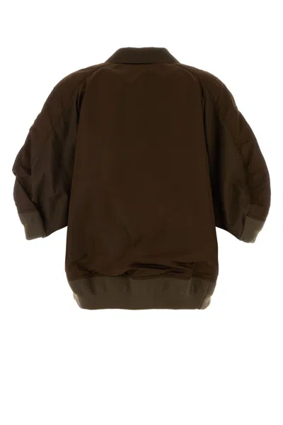 Sacai Chocolate Polyester Blend Blazer In Multi