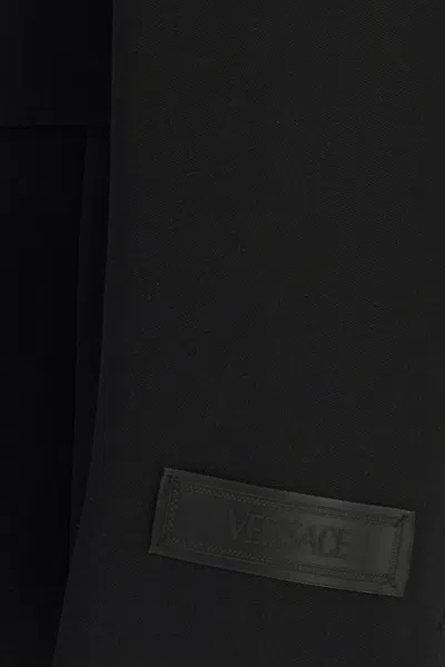 Versace Black Wool Blazer In Black