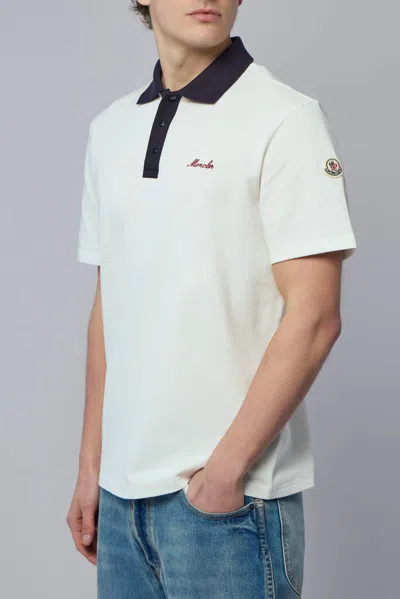 Moncler Ss Polo In White